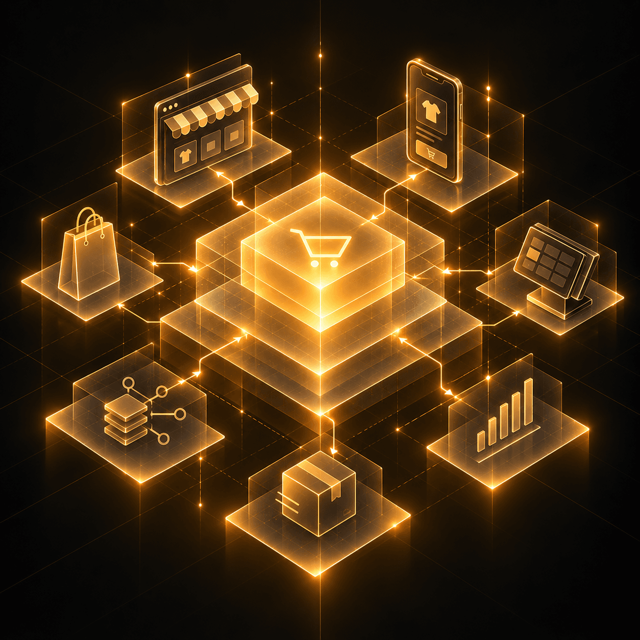 A gold commerce architecture of connected modules