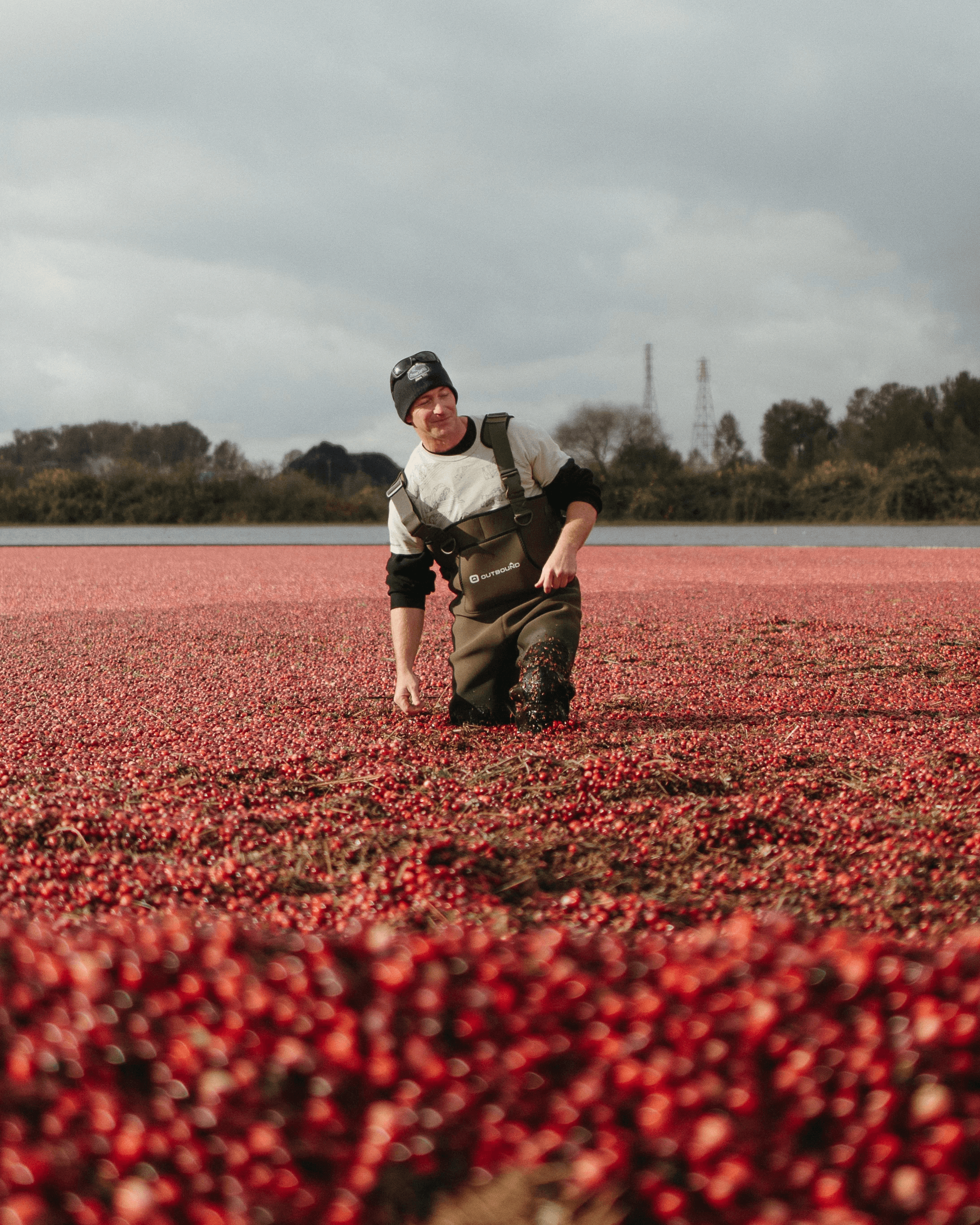 Athlete on a field with an Ocean Spray ball