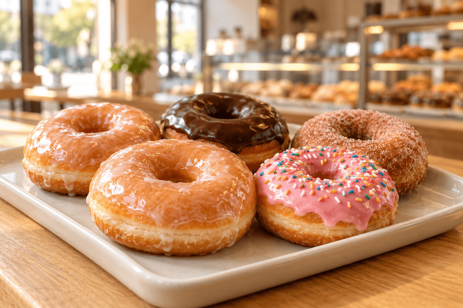 Doughnut and coffee shop storefront